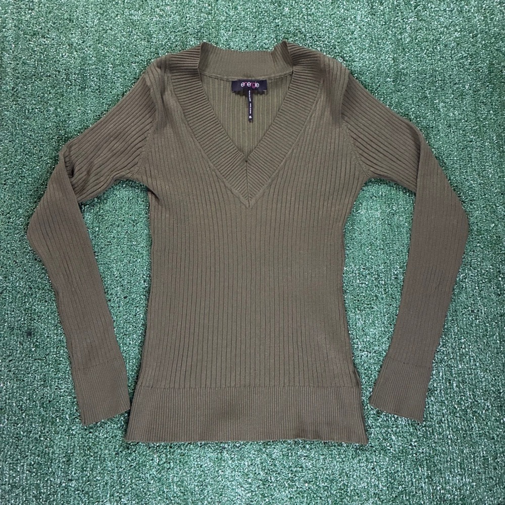 Energie Ribbed V-Neck Sweater